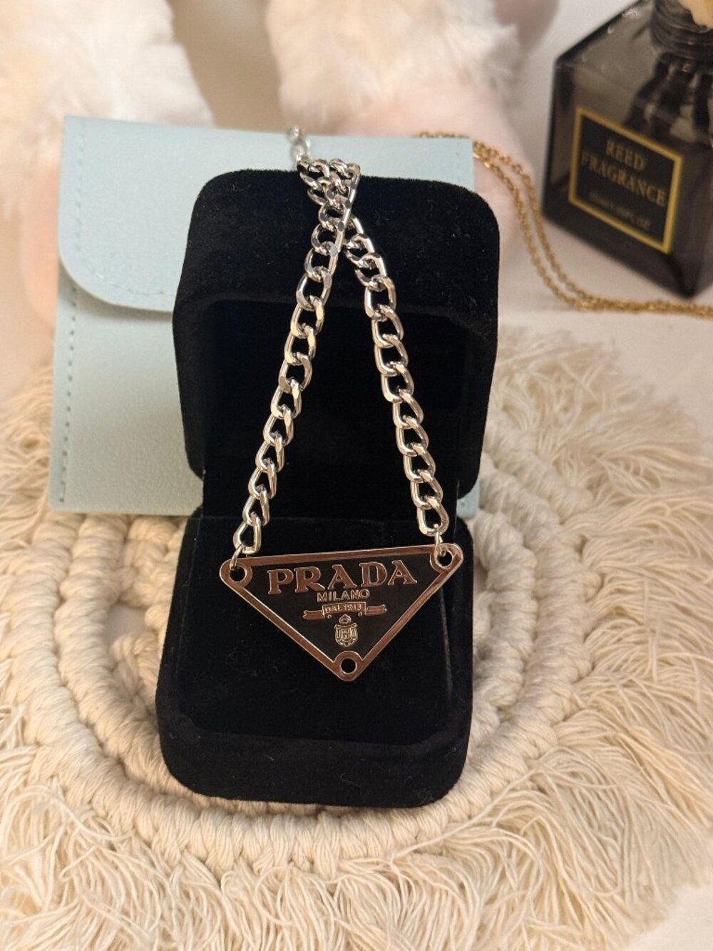 ✨PRADA tag Black Upcycled Necklace✨ - Picture 4 of 5